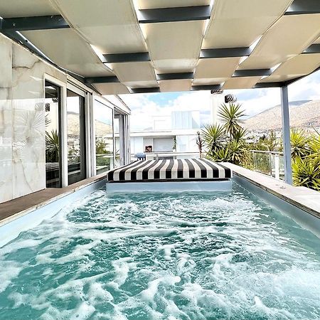 Citycenter Penthouse Mini Private Pool With Hydromassage And Great Town View Athen Exterior foto