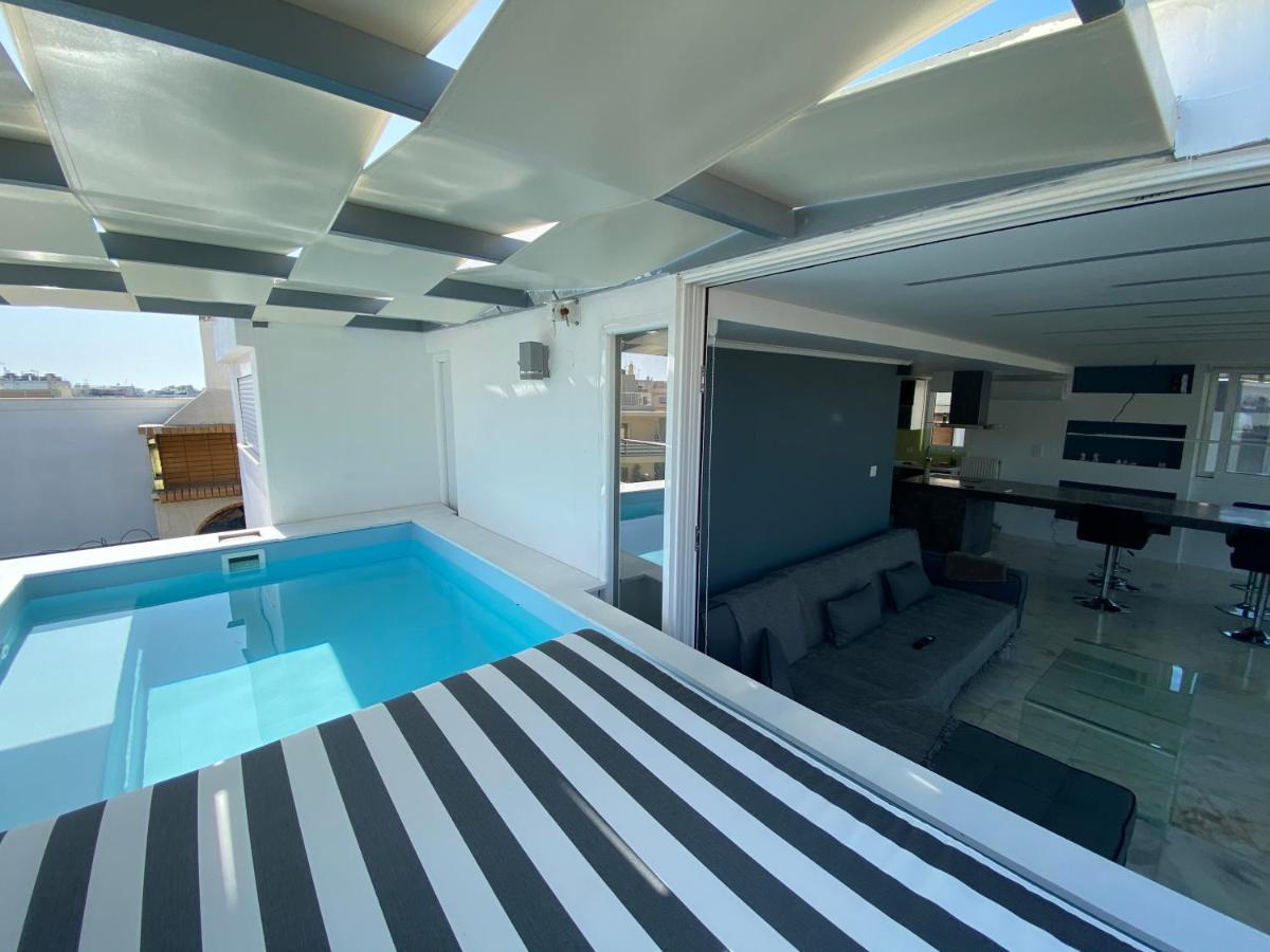 Citycenter Penthouse Mini Private Pool With Hydromassage And Great Town View Athen Exterior foto