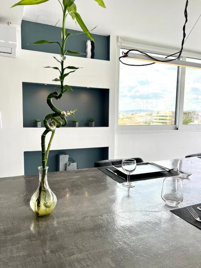 Citycenter Penthouse Mini Private Pool With Hydromassage And Great Town View Athen Exterior foto